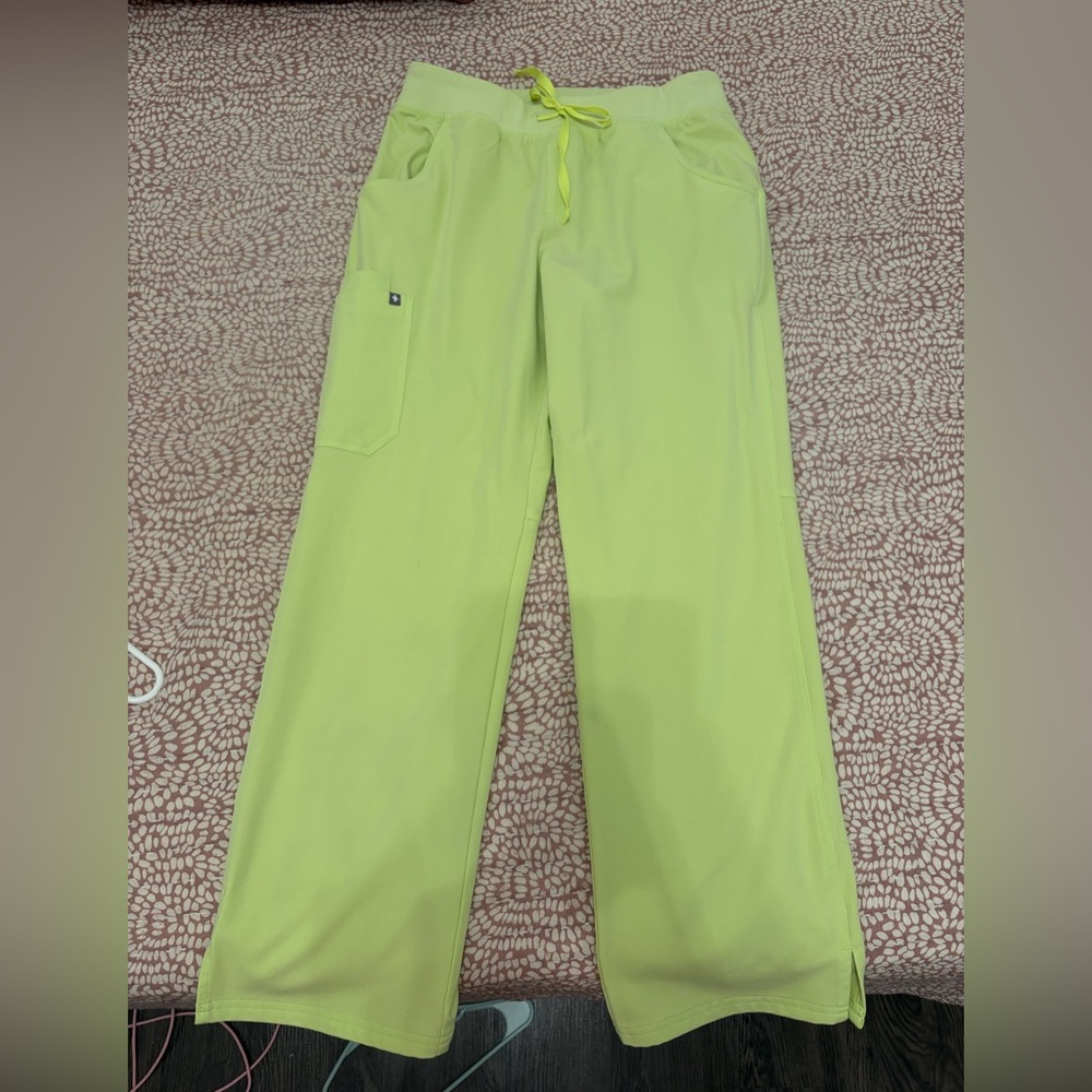 Figs Women's Bright Yellow Cargo Pants